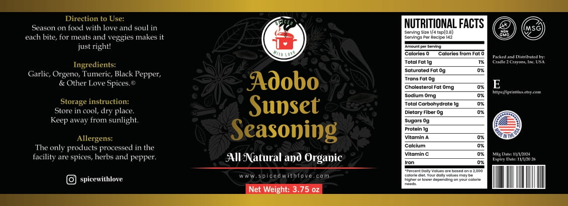 Adobo Sunset No Salt Seasoning