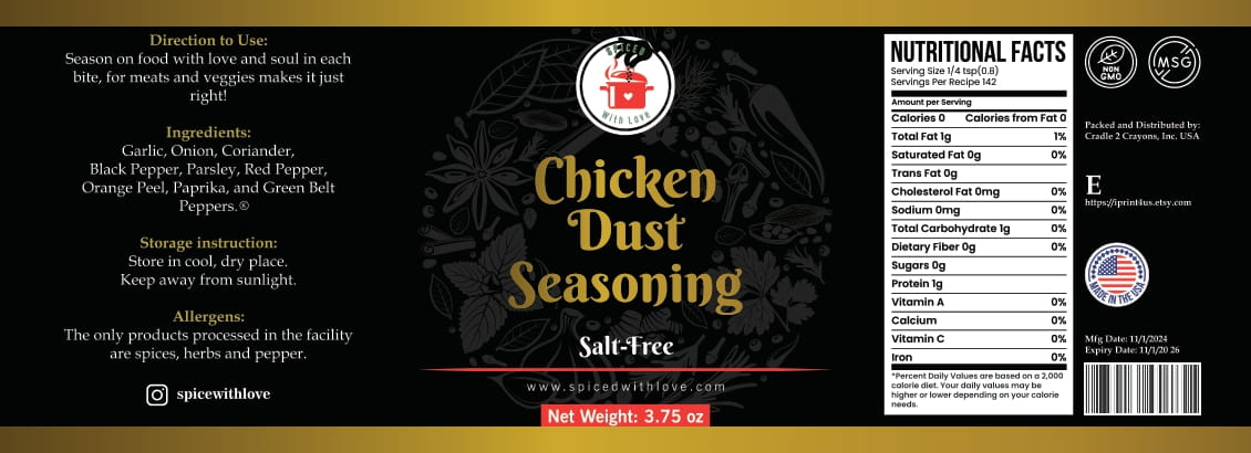 Salt-Free Chicken Dust Seasoning